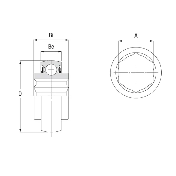 Rodamiento CODEX 206KRRB6 Cuadrado 25,43
