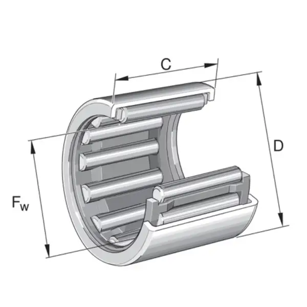 Rolamento de agulhas HK0608-B INA — 6×10×8 mm